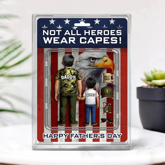Not All Heroes Wear Capes, Personalized Acrylic Plaque, Happy Father's Day, Custom Choo