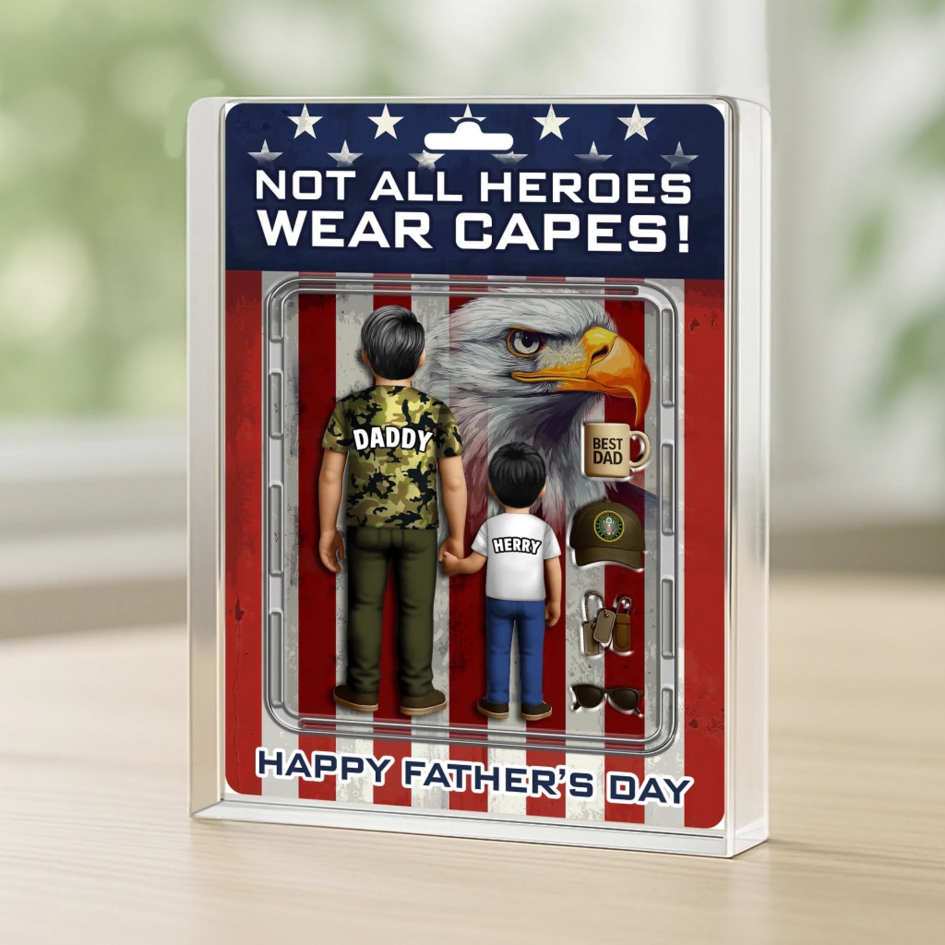 Not All Heroes Wear Capes, Personalized Acrylic Plaque, Happy Father's Day, Custom Choo