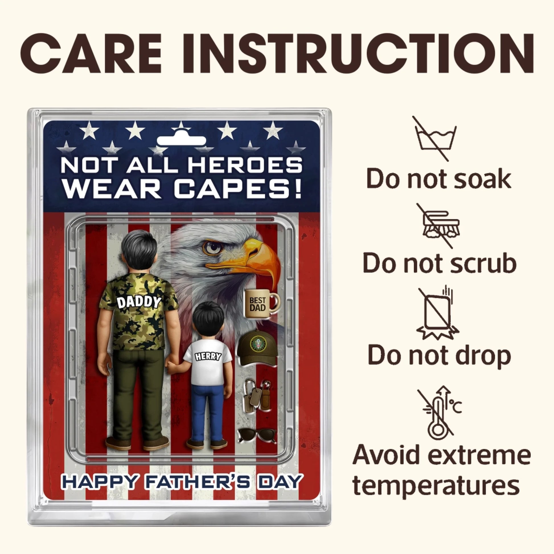Not All Heroes Wear Capes, Personalized Acrylic Plaque, Happy Father's Day, Custom Choo