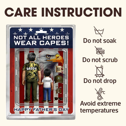 Not All Heroes Wear Capes, Personalized Acrylic Plaque, Happy Father's Day, Custom Choo
