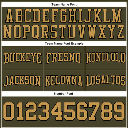 Custom Stitched Olive Old Gold-Black Football Pullover Sweatshirt Salute To Service Hoodie
