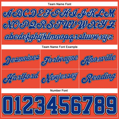 Custom Orange Black Pinstripe Royal-White Authentic Basketball Shorts