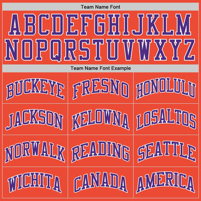 Custom Orange Purple-White Authentic Throwback Basketball Jersey