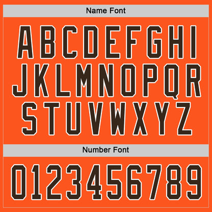 Custom Orange Brown-White Hockey Jersey