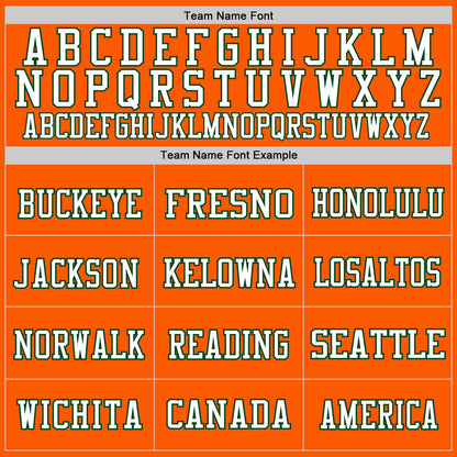 Custom Orange Green-White Mesh Authentic Football Jersey