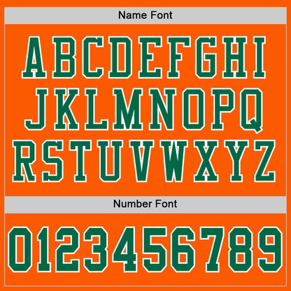 Custom Orange Kelly Green-White Mesh Authentic Football Jersey