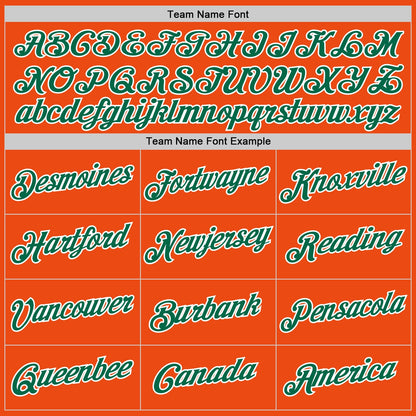 Custom Orange Kelly Green-White Performance T-Shirt