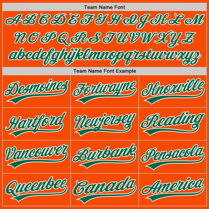 Custom Orange Kelly Green-White Authentic Baseball Jersey