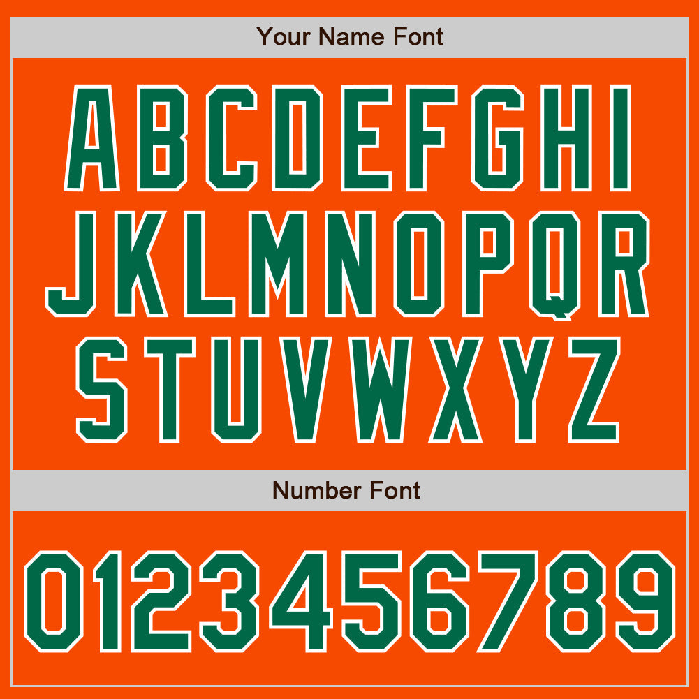 Custom Orange Kelly Green-White Authentic Baseball Jersey