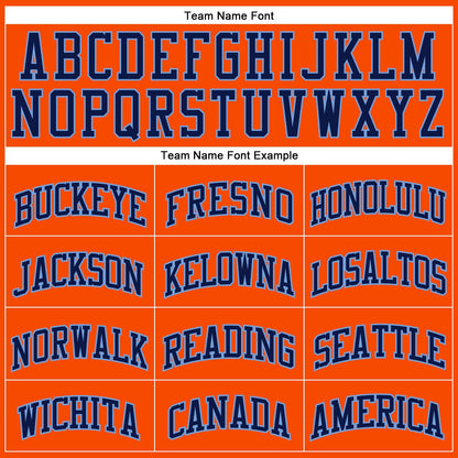 Custom Orange Light Blue-Navy Authentic Throwback Basketball Jersey