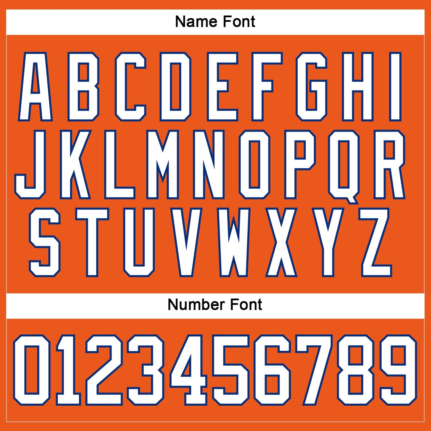 Custom Orange White-Royal Hockey Lace Neck Jersey