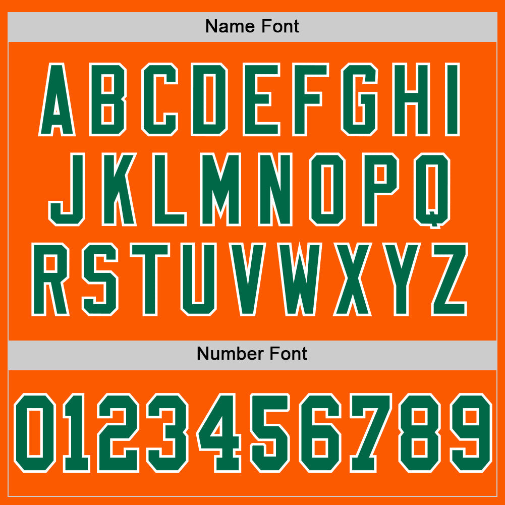 Custom Orange Kelly Green-White Mesh Authentic Throwback Football Jersey