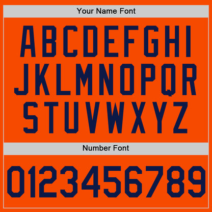 Custom Orange Navy Authentic Throwback Basketball Jersey