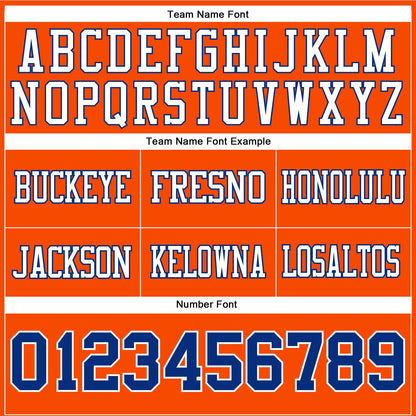 Custom Orange Royal-White Authentic Football Jersey