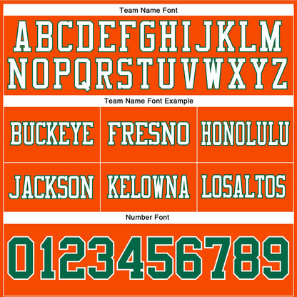 Custom Orange Kelly Green-White Authentic Football Jersey