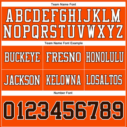 Custom Orange Brown-White Authentic Football Jersey