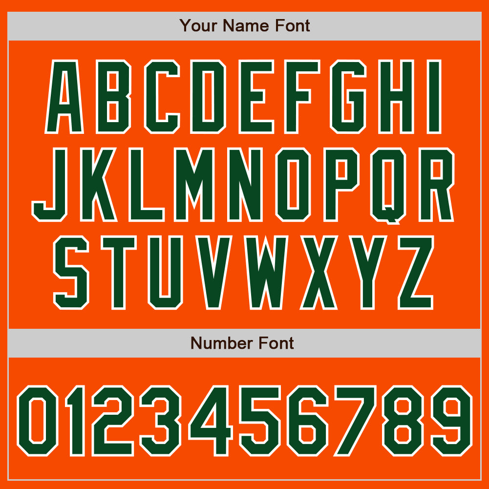 Custom Stitched Orange Green-White Baseball Pullover Sweatshirt Hoodie