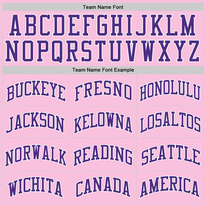 Custom Light Pink Purple-White Authentic Throwback Basketball Jersey