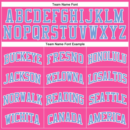Custom Pink Light Blue-White Authentic Throwback Basketball Jersey