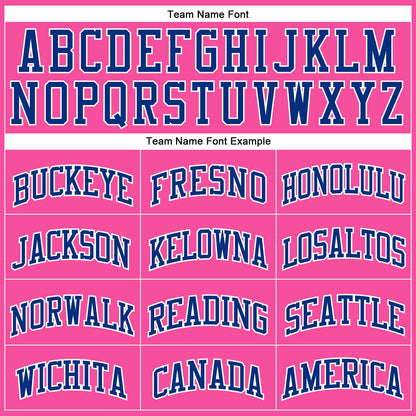 Custom Pink White Pinstripe Royal-White Authentic Basketball Jersey