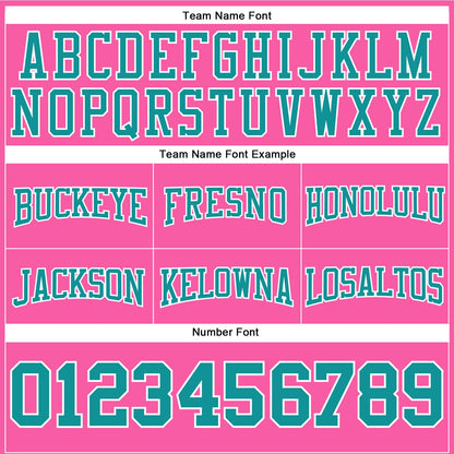 Custom Stitched Pink Teal-White Football Pullover Sweatshirt Hoodie