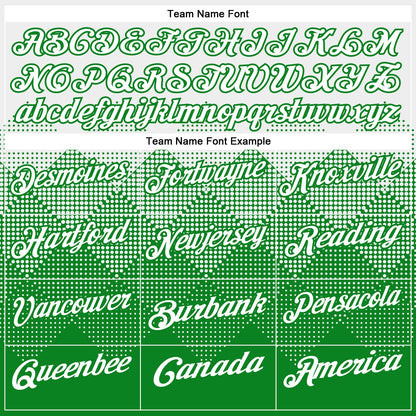 Custom White Grass Green 3D Pattern Design Gradient Square Shape Performance Polo Shirt