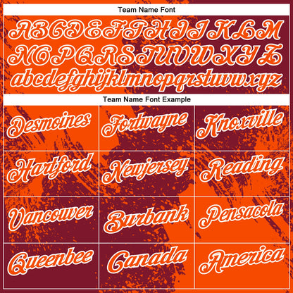 Custom Orange Crimson-White 3D Pattern Design Abstract Brush Stroke Performance Polo Shirt