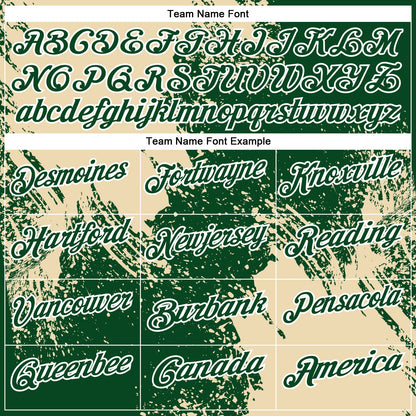 Custom Cream Green-White 3D Pattern Design Abstract Brush Stroke Performance Polo Shirt