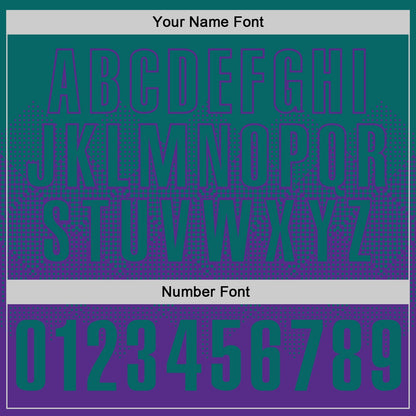 Custom Teal Purple 3D Gradient Square Shape Performance Polo Shirt