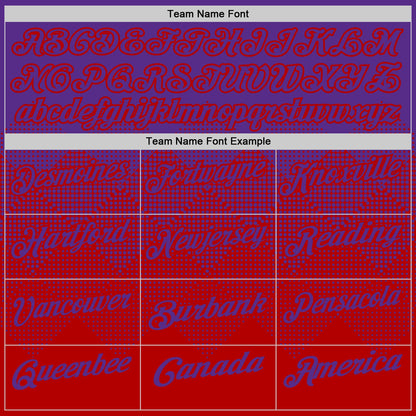 Custom Purple Red 3D Gradient Square Shape Performance Polo Shirt