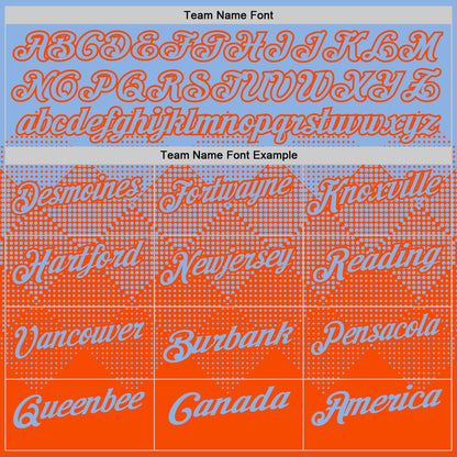 Custom Light Blue Orange 3D Gradient Square Shape Performance Polo Shirt