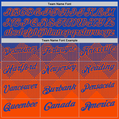 Custom Thunder Blue Orange 3D Gradient Square Shape Performance Polo Shirt