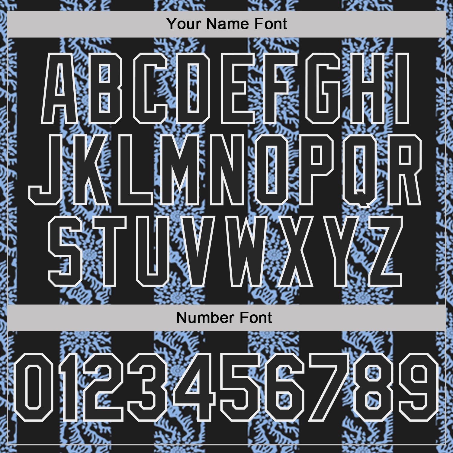 Custom Black Light Blue-White Abstract Floral Stripe Tribal Performance Polo Shirt