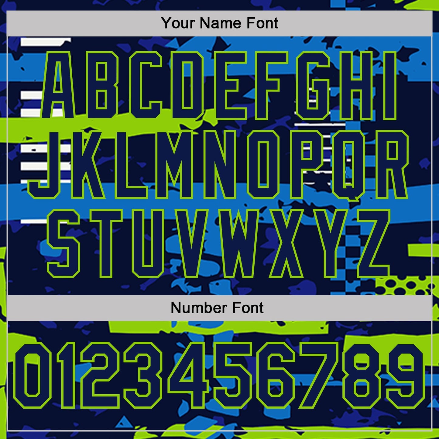 Custom Navy-Neon Green Abstract Geometric Grunge Fragment Performance Polo Shirt