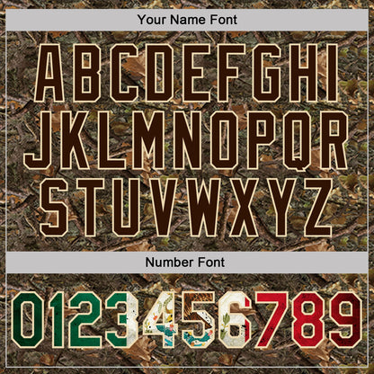Custom Camo Vintage Mexican Flag Cream-Brown Camo Woodland Forest Camouflage Salute To Service Patriotic Performance Polo Shirt