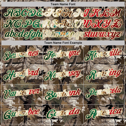 Custom Camo Vintage Mexican Flag Cream-Olive Camo Woodland Forest Camouflage Salute To Service Patriotic Performance Polo Shirt