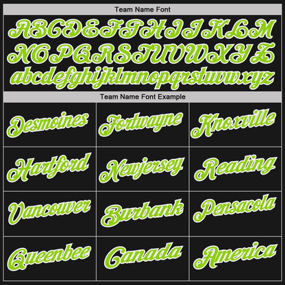 Custom Black Neon Green Pinstripe-White Performance Polo Shirt