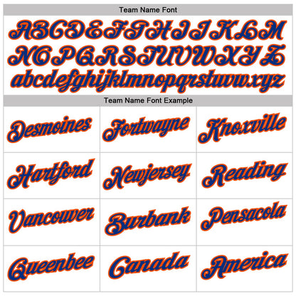 Custom White Royal Pinstripe-Orange Performance Polo Shirt