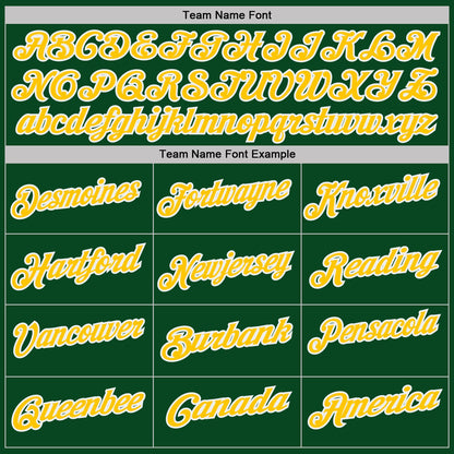 Custom Green White Pinstripe-Yellow Performance Polo Shirt