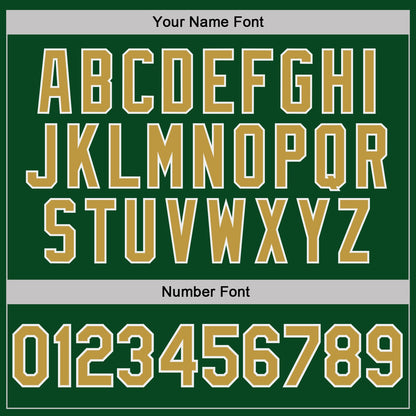 Custom Green White Pinstripe-Old Gold Performance Polo Shirt