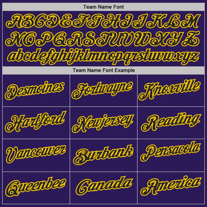 Custom Purple Black Pinstripe-Yellow Performance Polo Shirt