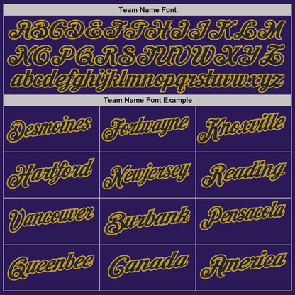 Custom Purple Black Pinstripe-Old Gold Performance Polo Shirt