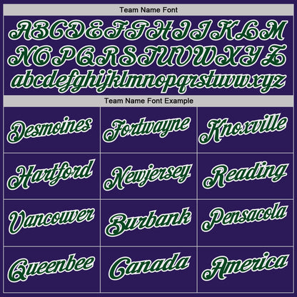 Custom Purple White Pinstripe Green-Yellow Performance Polo Shirt