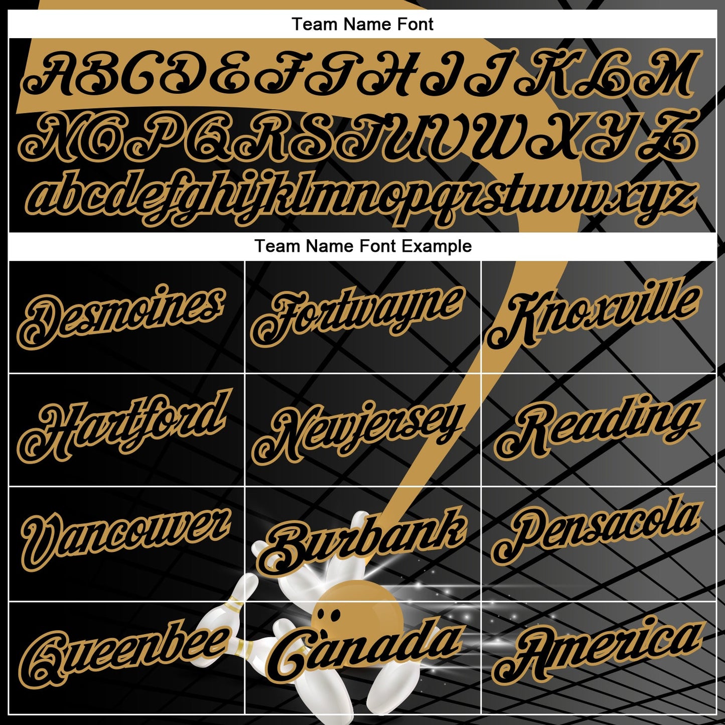 Custom Black-Old Gold Bowling Geometric Grid Performance Polo Shirt