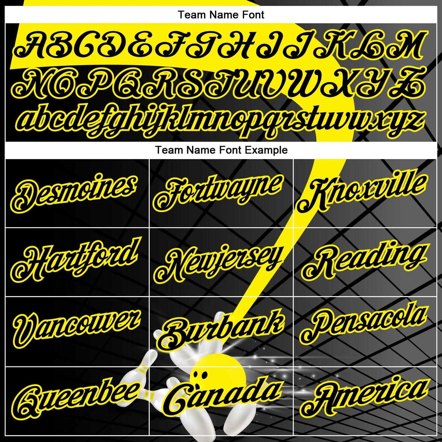 Custom Black-Light Yellow Bowling Geometric Grid Performance Polo Shirt