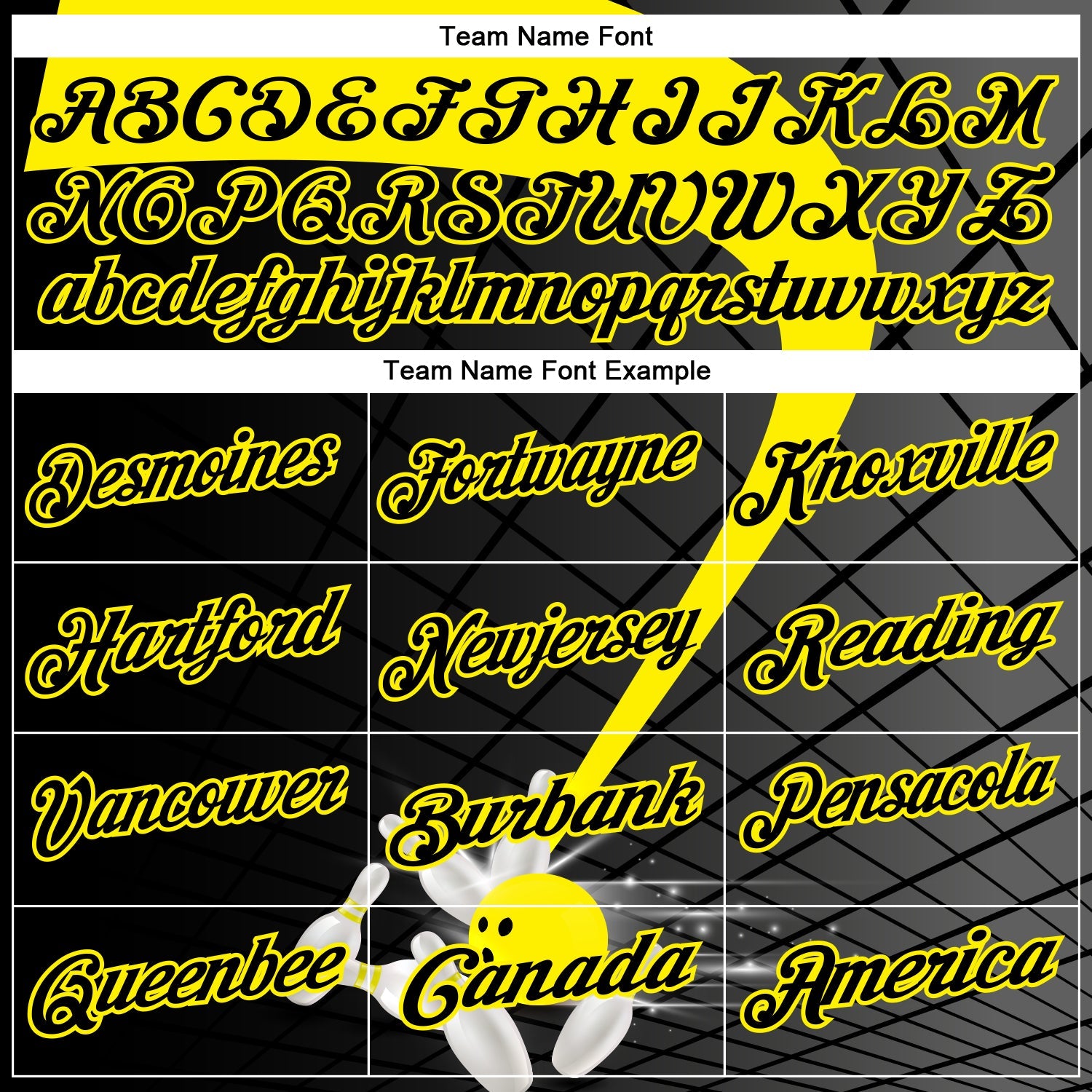 Custom Black-Light Yellow Bowling Geometric Grid Performance Polo Shirt