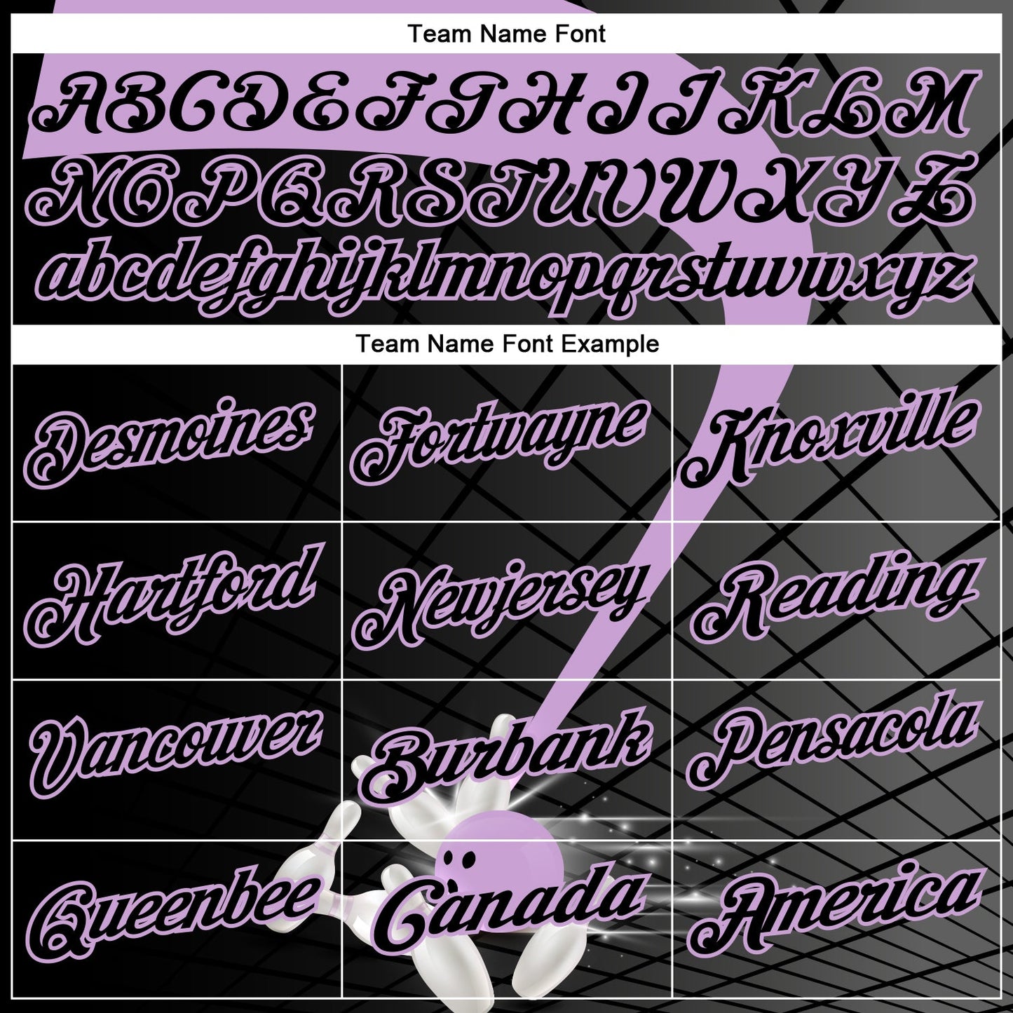 Custom Black-Light Purple Bowling Geometric Grid Performance Polo Shirt