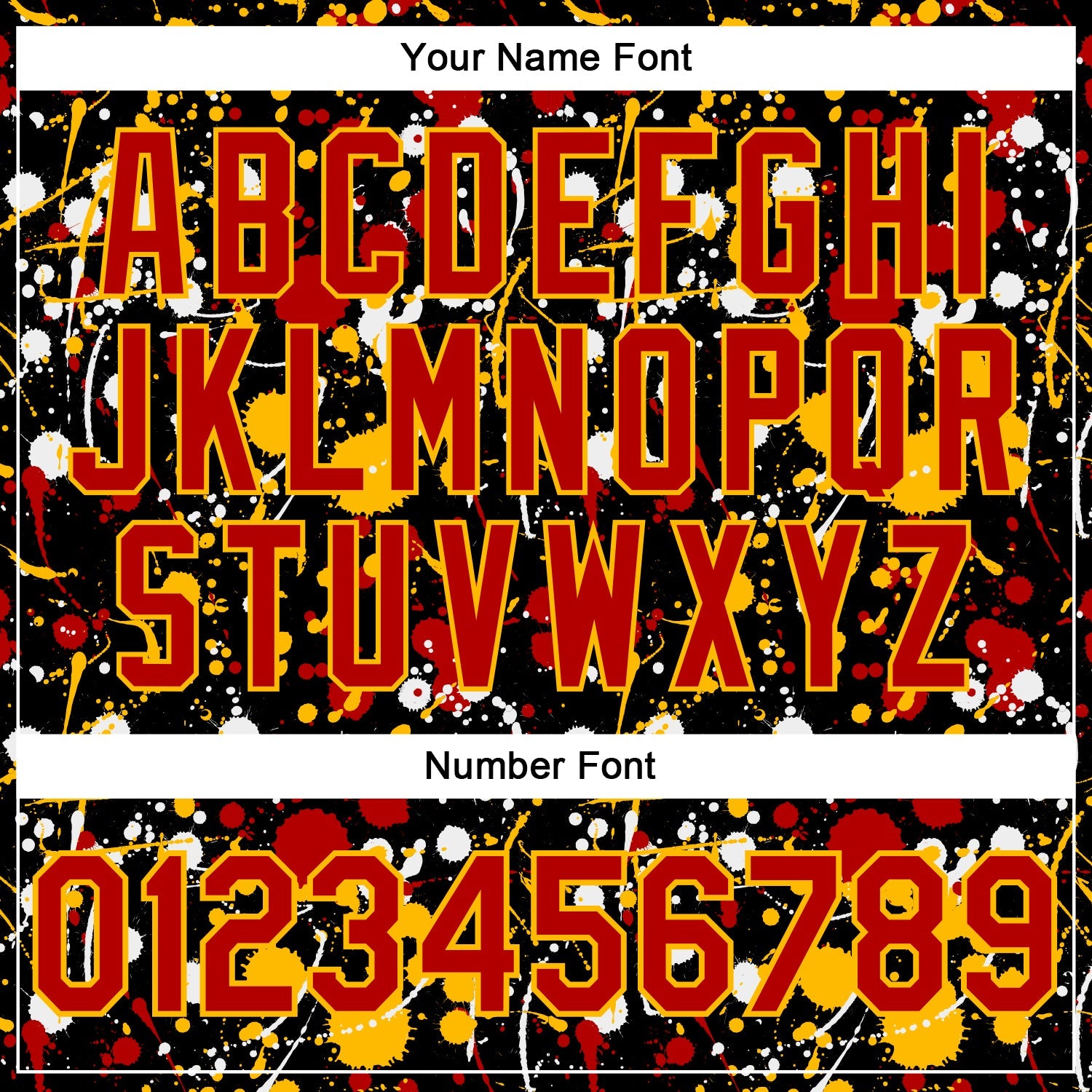 Custom Graffiti Pattern Red Black Gold-White Vibrant Multi-Color Abstract Splatter Performance Polo Shirt