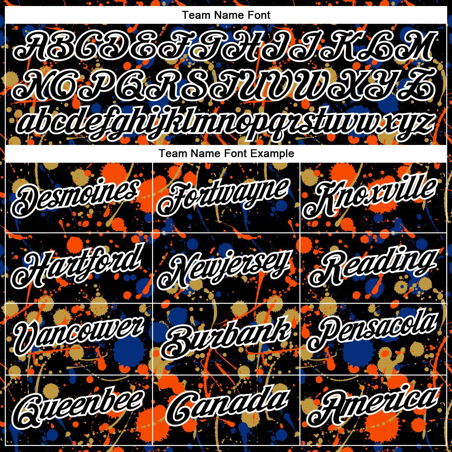 Custom Graffiti Pattern Black Royal Orange Old Gold-White Vibrant Multi-Color Abstract Splatter Performance Polo Shirt