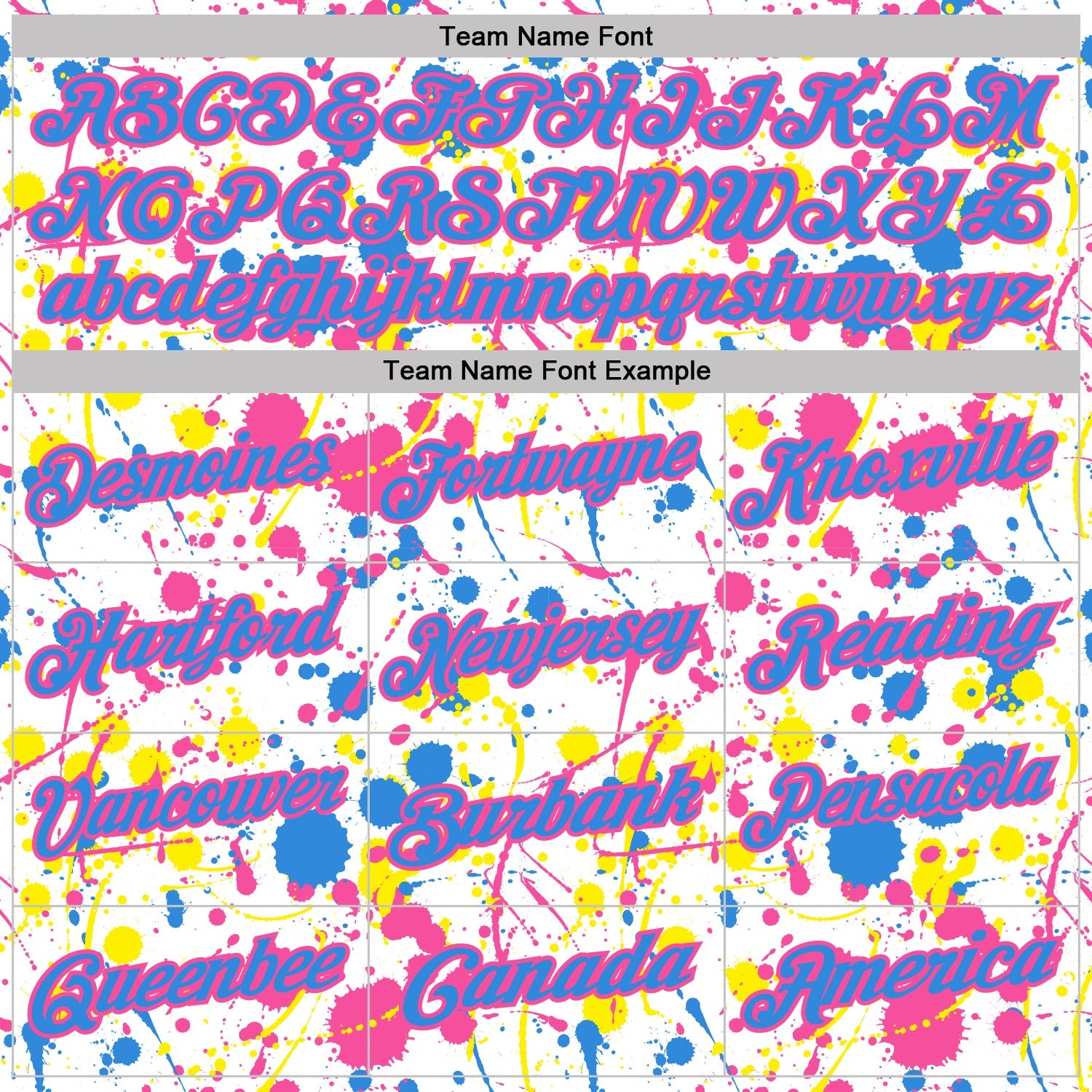 Custom Graffiti Pattern Powder Blue White Pink-Light Yellow Vibrant Multi-Color Abstract Splatter Performance Polo Shirt